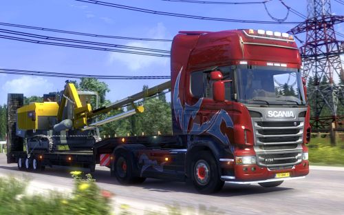 Ein roter Truck (Euro Truck Simulator 2)