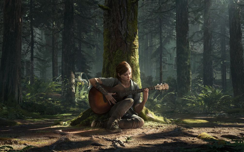 Artwork; Ellie mit Gitarre (The Last of Us Part II)