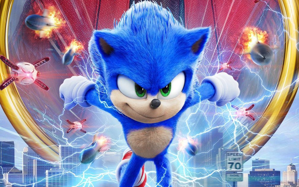 Poster; Sonic von vorne (Sonic the Hedgehog)