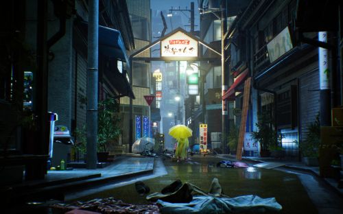 Gelber Regenschirm (Ghostwire: Tokyo)