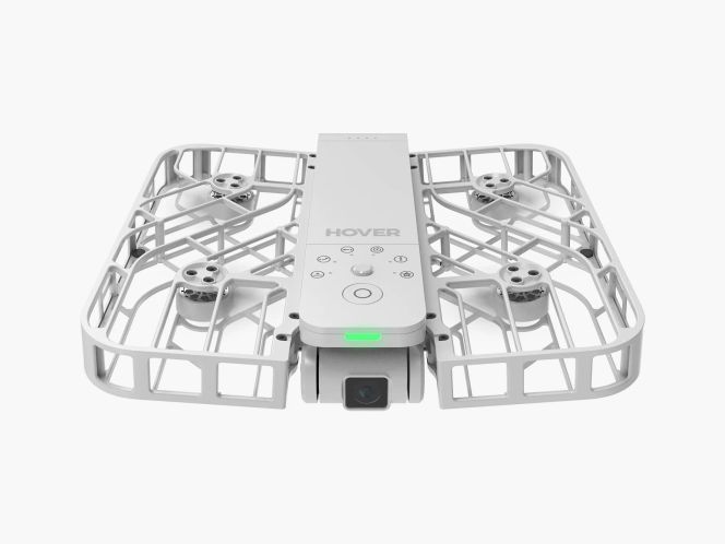 Weiße Drohne (HoverAir X1 Pocket-Sized Self-Flying Camera)
